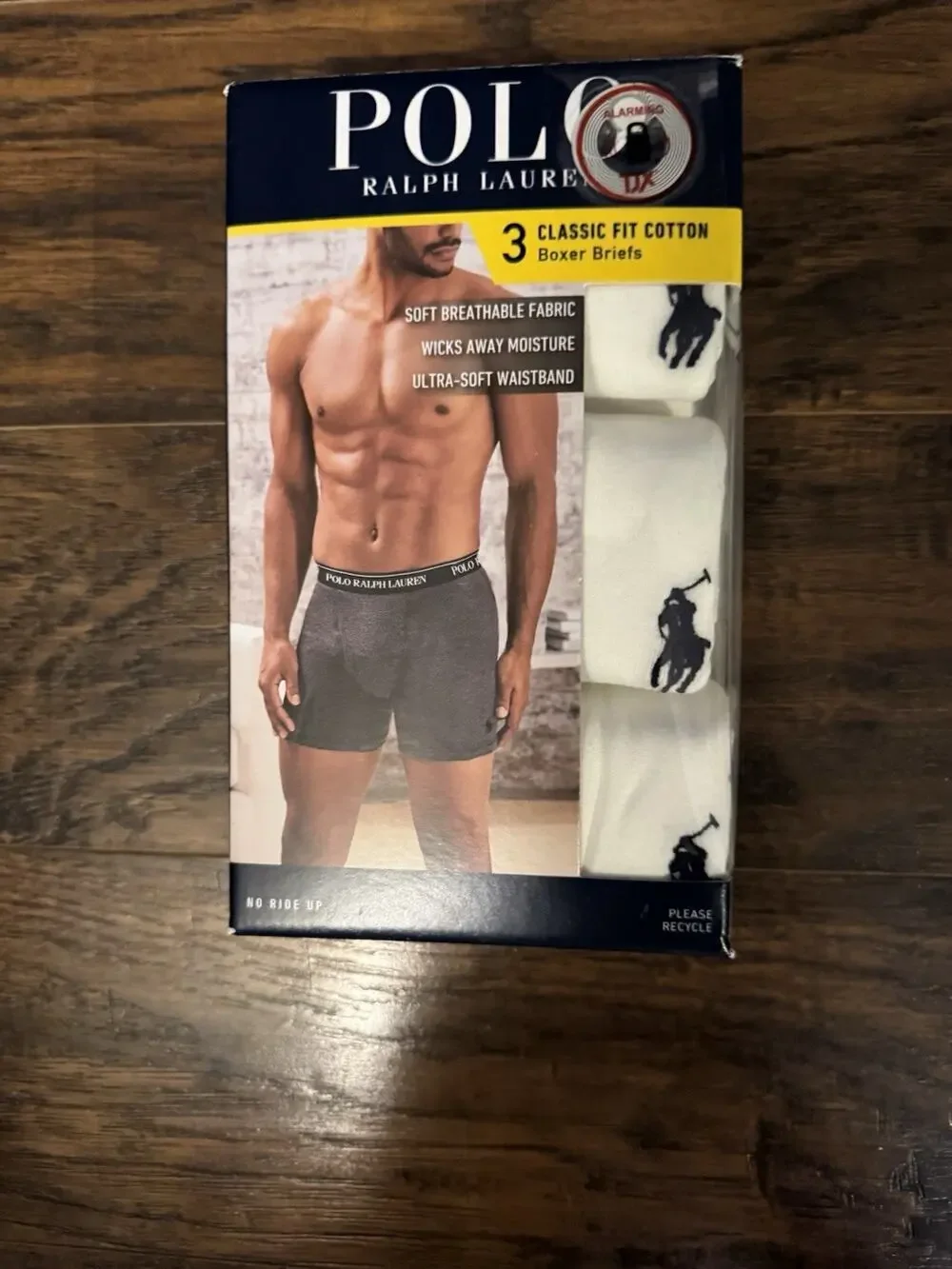 Polo Ralph Lauren Boxer Brief Mens Small Underwear White Classic Fit 3 Pack